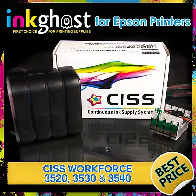  Inkghost 138 140 CISS For Epson WorkForce WF3520 WF3530 WF3540 CIS Ink System • $98