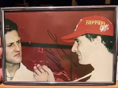 Eddie Irvine Signed With Michael Schumacher Ferrari F1 Framed Photo • $100