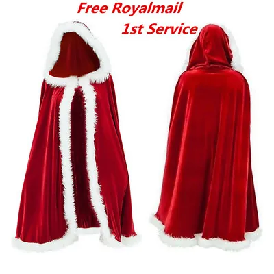 £7.69 • Buy Mrs Santa Claus Christmas Fancy Dress Xmas Ladies Adults Costume Outfit Cloak