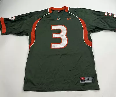 Vintage Nike Team University Miami Hurricanes Jersey Size Small #3 Frank Gore • $23.99