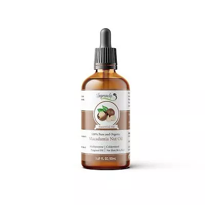 Macadamia Nut Oil | Essential Oil 100% Pure Organic  Massage Hair And Skin 50ML • £5.45