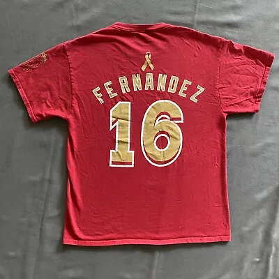 Jose Fernandez Miami Marlins T Shirt Mens Large Red MLB Baseball Jose’s Heroes • $11.77