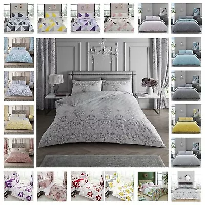 4 Pcs Complete Bedding Set Duvet Cover With Fitted Bed Sheet Double King • £19.99