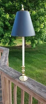 Virginia Metalcrafters Williamsburg Brass Candlestick Banquet Lamp • $135