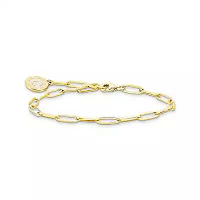 Genuine THOMAS SABO Charm Bracelet With Cold Enamel Gold Plated • $159