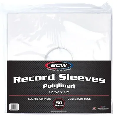 500 BCW Paper Record Sleeves 33 RPM - Polylined - SQ Corners - With Hole • $185.99