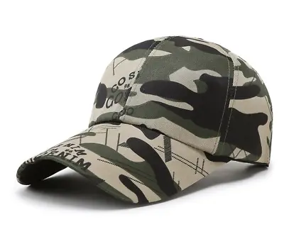 Unisex Baseball Camouflage Military Army Print Cap Sports Peak Hat Classic Cap • £4.49