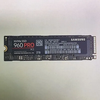2TB Samsung 960 PRO NVMe SSD M.2 MLC • $275