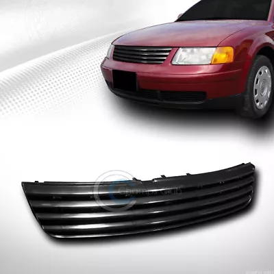 Fits 98-01 VW Passat B5 Glossy Blk Horizontal Front Hood Bumper Grill Grille ABS • $36.95