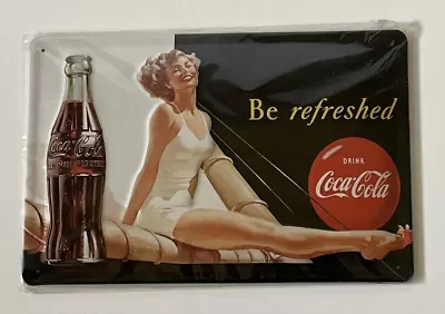 Coca Cola : Embossed Metal Sign - Wall Hanging - Home Decor - Man Cave • $33.13