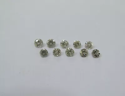 10pc 1.7mm Natural Loose Brilliant Cut Salt Diamonds I Clarity J Color Setting • $42.99