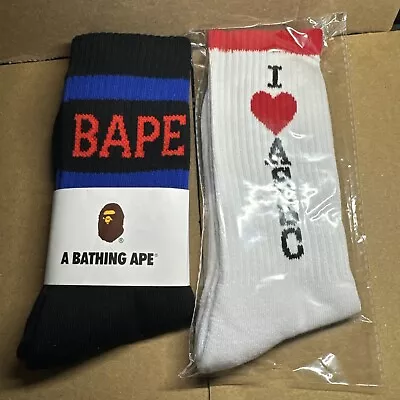 Bape & Anti Social Social Club Sock Lot - Black Bape & White I  3 ASSC • $34.99