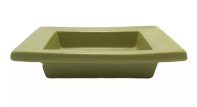 Vintage USA Pottery Shallow Bulb Planter Tray Dish Green Bonsai • $19.99