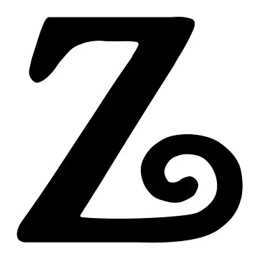 Z Curl Letter Lower Case Monogram Initial Vinyl Decal Sticker A1151 • $3.99