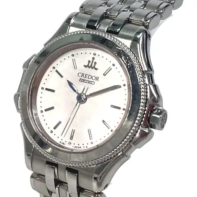 SEIKO 4J81-0B20 CREDOR Quartz Wristwatch SS Silver • $962.50