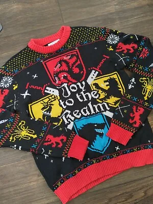 $14.84 • Buy Game Of Thrones Ugly Christmas Sweater, Men's Sz S, Joy To The Realm