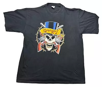 GUNS N' ROSES Vintage T-Shirt Size XL Use Your Illusion Black 100% Cotton Rare • £149.99