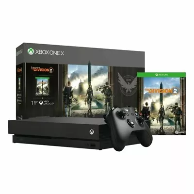 New! Microsoft Xbox One X 1TB Console W/ Controller Division 2  Bundle Sealed • $497.97