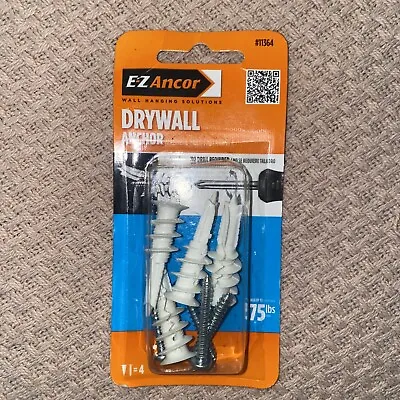 New - 4 Pack Of E-Z Anchor Drywall Anchor - 11364 • $5