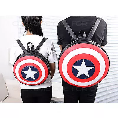 Marvel Avengers Captain America Shield Backpack Bag Shoulder Bag Christmas Gift • $42.74