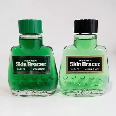 Vintage MENNEN 1 1/2oz Glass Bottle Original Skin Bracer After Shave / Cologne • $30