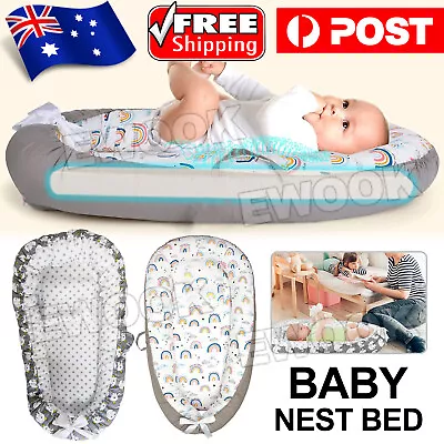 $35.85 • Buy Baby Nest Bed Lounger Sleeping Portable Pillow Newborn Bassinet Crib Cot NEW