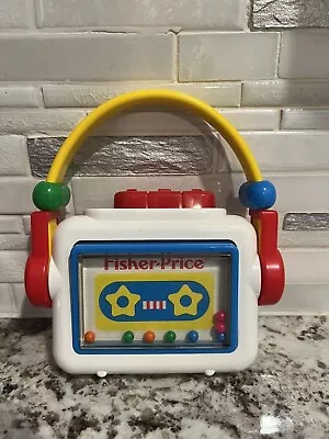 Fisher Price Vintage 1992 Baby Cassette Tape Player Rattle Toy Squeaks • $10