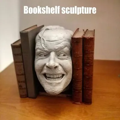 Shining Sculpture Bookend Library Johnny Resin Desktop Ornament Book Shelves • £24.59