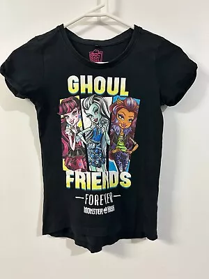 Monster High - Girls Ghoul Friends Forever Tee - VGC - Size 8 - Mattel 2017 • $12.72