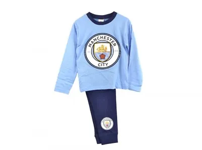 Manchester City Football Club Official Boys Pyjamas 2018 Badge Crest 4 - 12 Year • £7.95