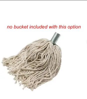 Heavy Duty Metal Galvanised Mop Bucket  Cotton Floor Mop Head Set Strong 14 LTR • £4.90