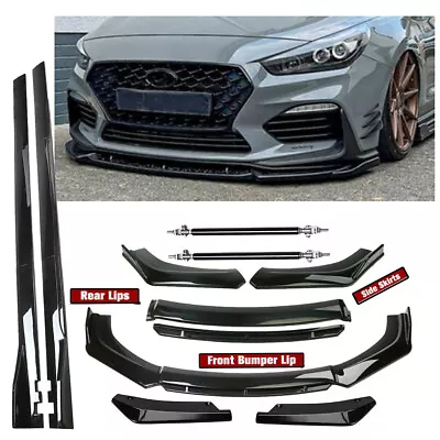 Front Bumper Lip Spoiler Splitter Side Skirt Rod Rear For Hyundai MK3 Hatchback • $99.99