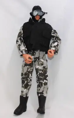 1996 Pawtucket 12  GI Joe Action Figure Hasbro Snow Camo Mask Vest And Goggles • $14.99