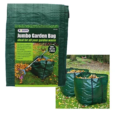 £2.79 • Buy Garden Waste Bag Waterproof Reusable Refuse Sack Grass Leaves Rubbish 55L