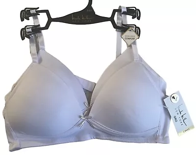 Nicole Miller New York Girls 2 Piece Bra Set 34A White Wirefree Comfort New • $18.99