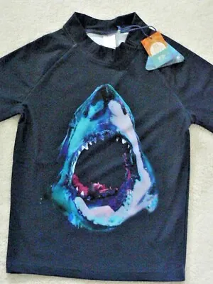 £12.99 • Buy NEXT Boys SUN Protection Swimwear UPF 50+, Short Sleeve Top Shark Print 9Y BNWT.