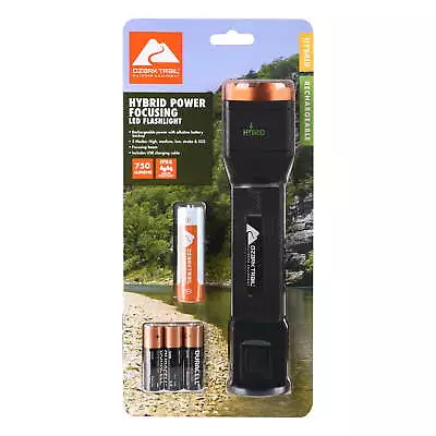 750 Lumens LED Hybrid Power Flashlight(4 AA Alkaline And Rechargeable Batteries) • $28