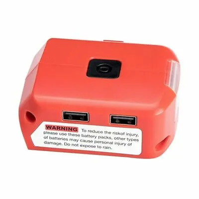 Dual USB Ports Phone-Charger Battery Adapter For Milwaukee 18V Li-ion Battery UK • £13.99