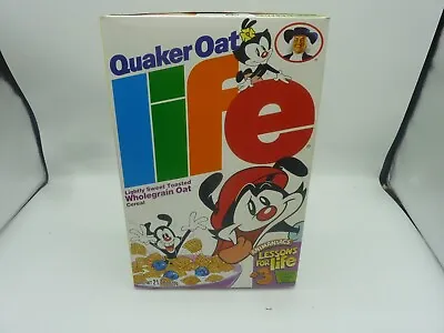 Vintage Quaker Oats Life Cereal Box Animaniacs 1994 W/Toy Premium OFFER/Cutout • $24.99