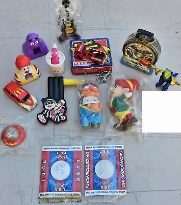 Vintage Toy Lot Mail Away Cereal Box Surprises Fast Food Happy Meal Toys + More! • $75