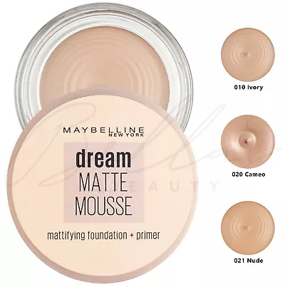 MAYBELLINE Dream Matte Mousse Mattifying Foundation And Primer SPF15 *CHOOSE* • $16.49