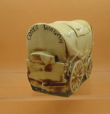 COOKIE JAR ~~ Cookie Wagon McCoy Heavy Vintage Western Coach • $135