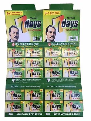 100 Treet 7 Days Double Edge Razor Blades • $11.95