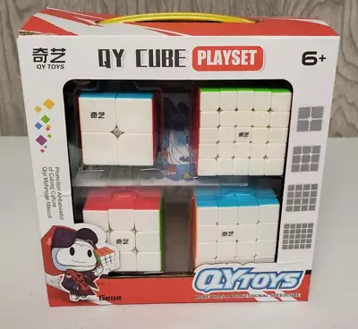 QY Toys CuberSpeed QY Speed Cube Puzzle Playset 3x3 2X2 4X4 & 5X5 Stickerless • $24.99