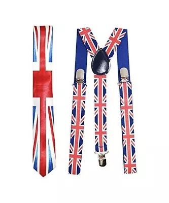 Union Jack Braces And Tie Party Set / King's Coronation • £7.99