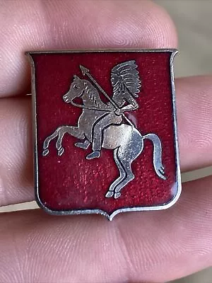 Special Forces Indian Horse Spear Mustang Pin Red Enamel Polk NYC DI DUI Unit • $24.43