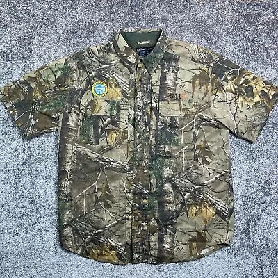 5.11 Tactical Mens Large Vented SS Button Shirt Ripstop Realtree Camouflage Camo • $19.99