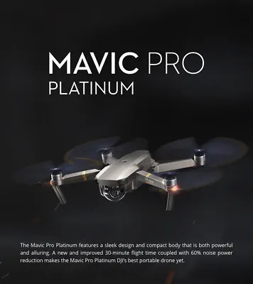$1500 • Buy DJI Mavic Pro Platinum Drone Fly More Combo