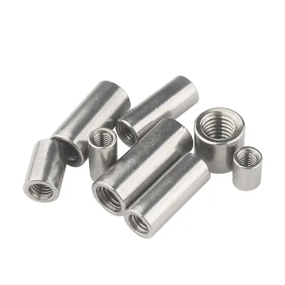 £2.03 • Buy M3-M16 Round Threaded Sleeve Rod Bar Stud Connector Long Nuts Stainless Steel A2