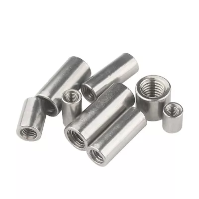 M3-M16 Round Threaded Sleeve Rod Bar Stud Connector Long Nuts Stainless Steel A2 • £1.67